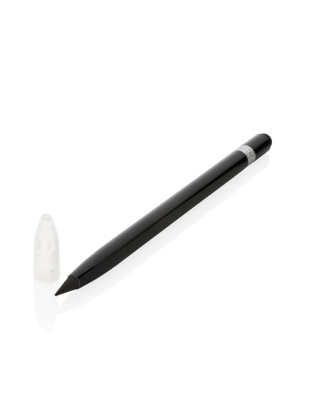 Penna senza inchiostro in alluminio con gomma